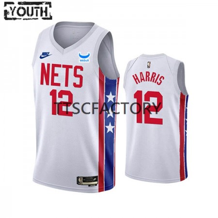 Maglia NBA Brooklyn Nets Joe Harris 12 Nike 2022-23 Classic Edition Bianco Swingman - Bambino